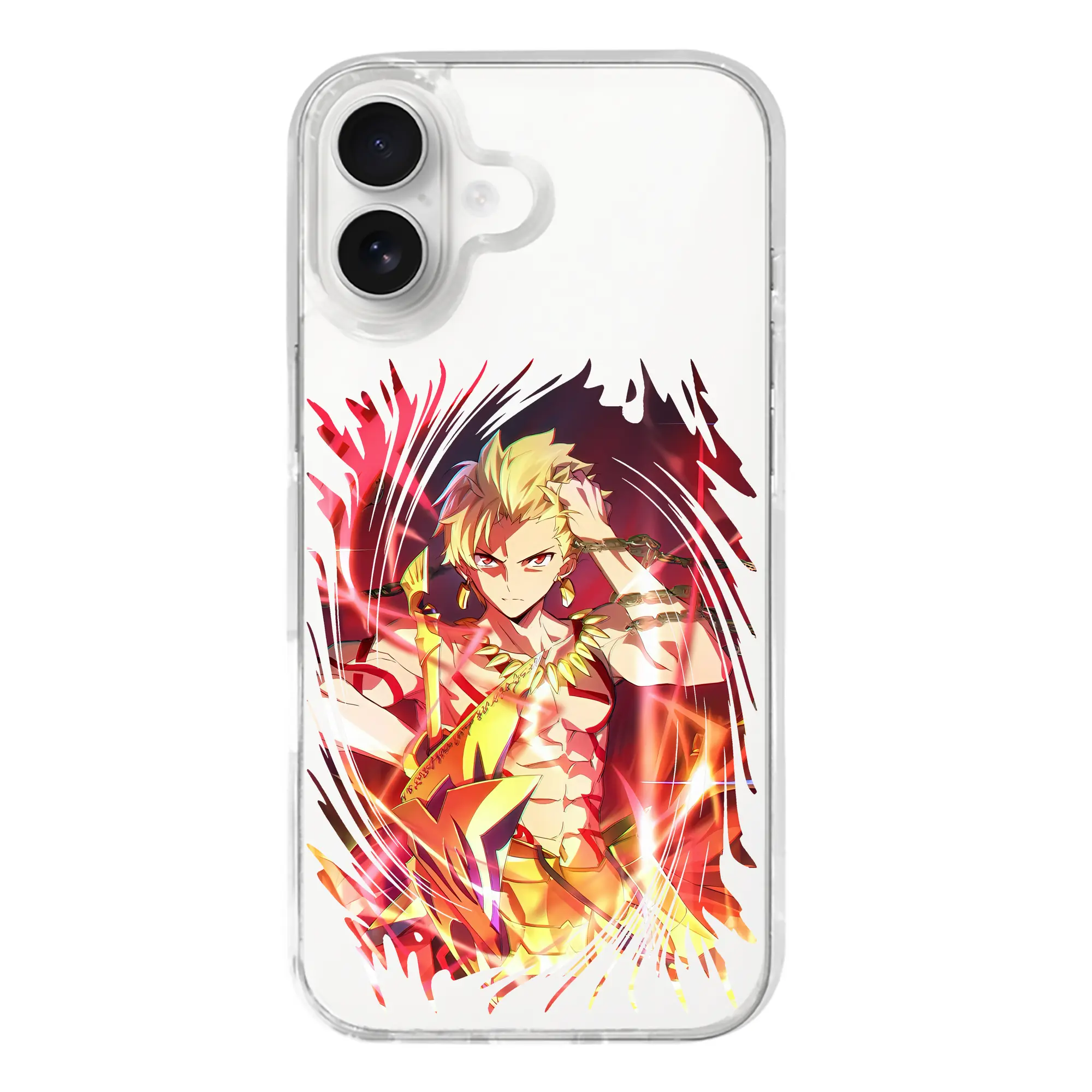 FGO グッズ,ギルガメッシュ - iPhone 17シリーズ 透明スマホケース – 薄型・耐衝撃・精密フィット保護カバー